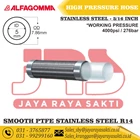 HYDRAULIC HOSE ALFAGOMMA FLEXIBLE TEFLON SMOOTH PTFE STAINLESS STEEL SAE 100 R14 5 MM 3/16 INCH  1