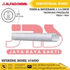 ALFAGOMMA INDUSTRIAL PVC HOSE CLEAR 472OO GENERAL PURPOSE FOOD SUCTION AND DELIVERY SPIRAL WIRE 32 MM 1 1/4 INCH 1