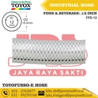 HOSE TOYOFUSSO-E CLEAR FIBER THREAD 1/2 INCH 12 MM RESISTANT FROM FOOD BEVERAGE CHEMICAL TOYOX 4