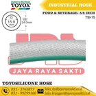 HOSE TOYOSILICONE CLEAR SILICONE RUBBER THREAD 5/8 INCH 15.9 MM HEAT AND FOOD BEVERAGE RESISTANT TOYOX 4
