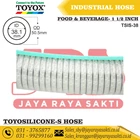 HOSE TOYOSILICONE-S CLEAR SILICONE RUBBER THREAD 1 1/2 INCH 38.1 MM HEAT AND FOOD BEVERAGE RESISTANT TOYOX 4