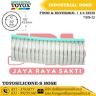 HOSE TOYOSILICONE-S CLEAR SILICONE RUBBER THREAD 1 1/4 INCH 32 MM HEAT AND FOOD BEVERAGE RESISTANT TOYOX 2