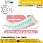 HOSE TOYOSILICONE-S2 CLEAR SILICONE RUBBER THREAD 1 1/2 INCH 38.1 MM HEAT AND FOOD BEVERAGE RESISTANT TOYOX 1