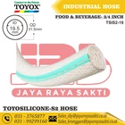 HOSE TOYOSILICONE-S2 CLEAR SILICONE RUBBER THREAD 3/4 INCH 19.5 MM HEAT AND FOOD BEVERAGE RESISTANT TOYOX 1