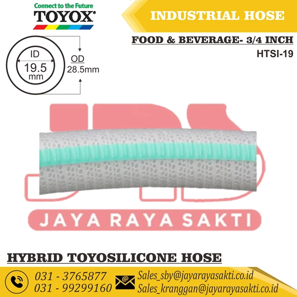 SELANG HYBRID TOYOSILICONE PVC BENING BENANG KARET SILIKON 3/4 INCH 19.5 MM TAHAN PANAS DAN MAKANAN MINUMAN TOYOX