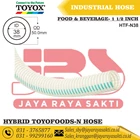 HOSE HYBRID TOYOFOODS-N PVC CLEAR FLEXIBLE THREAD 1 1/2 INCH 38 MM OIL AND FOOD BEVERAGE RESISTANT TOYOX 1