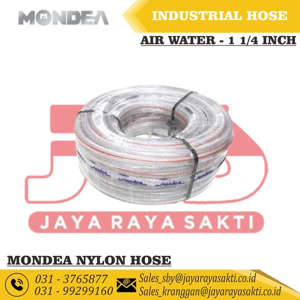MONDEA HOSE AIR WATER HYPREX PVC NYLON FIBER 1 1/4 INCH