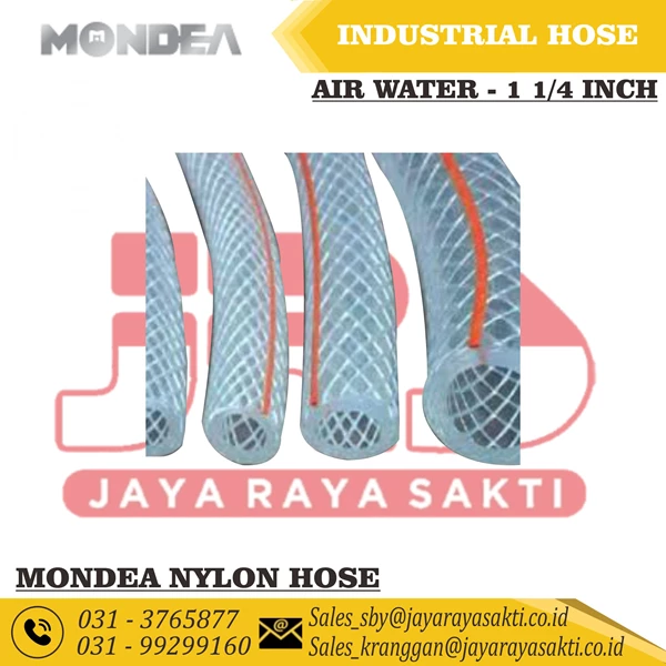 MONDEA HOSE AIR WATER HYPREX PVC NYLON FIBER 1 1/4 INCH