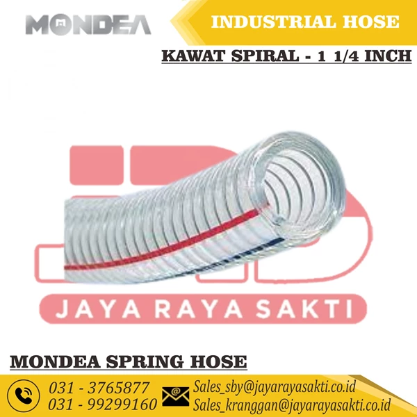 MONDEA SELANG PVC SPRING KAWAT SPIRAL BENING TRANSPARAN 1 1/4 INCH