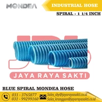 MONDEA SELANG PVC HISAP SPIRAL BIRU POMPA IRIGASI ALKON 1 1/4 INCH