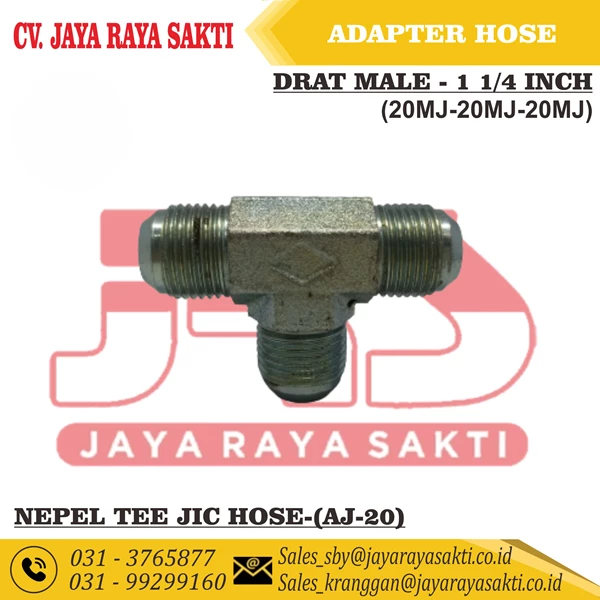 NEPEL TEE JIC ADAPTER HYDRAULIC HOSE OUTER DRAT MALE 1 1/4 INCH T