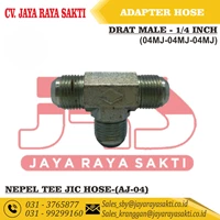 NEPEL TEE JIC ADAPTER HYDRAULIC HOSE OUTER DRAT MALE 1/4 INCH T
