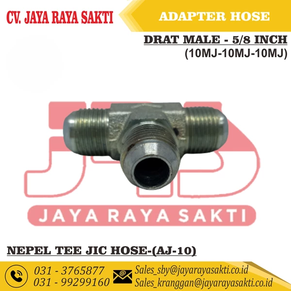 NEPEL TEE JIC ADAPTER HYDRAULIC HOSE OUTER DRAT MALE 5/8 INCH T
