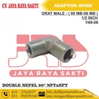 ADAPTER DOUBLE NEPEL 90 DEGREE DRATE MALE HYDRAULIC HOSE  08MB-08MB 1/2 INCH NPTxNPT 3