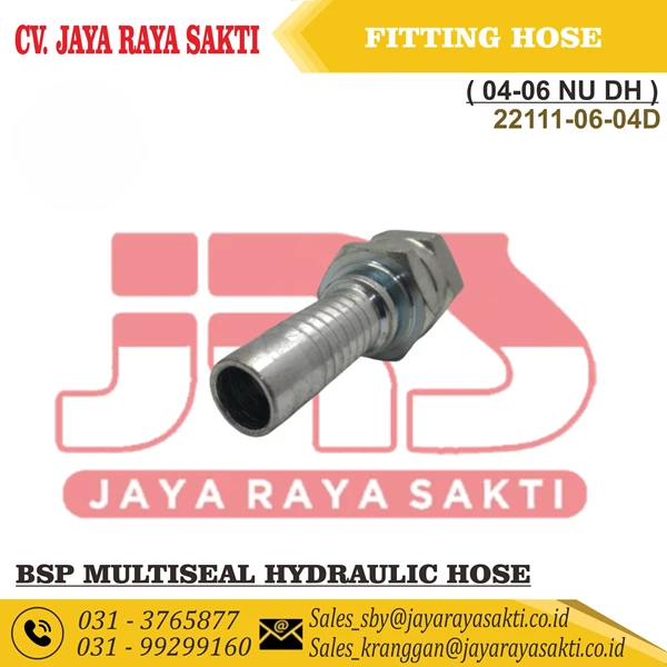 MULTISEAL BSP HYDRAULIC HOSE FITTING 04-06 NU DH 22111