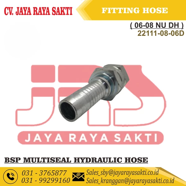 MULTISEAL BSP HYDRAULIC HOSE FITTING 06-08 NU DH 22111