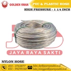 GOLDEN SWAN CLEAR THREAD NYLON PVC FIBER HOSE 1 1/4 INCH DIM HIPREX 1