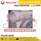 GOLDEN SWAN CLEAR THREAD NYLON PVC FIBER HOSE 1 1/4 INCH DIM HIPREX 2