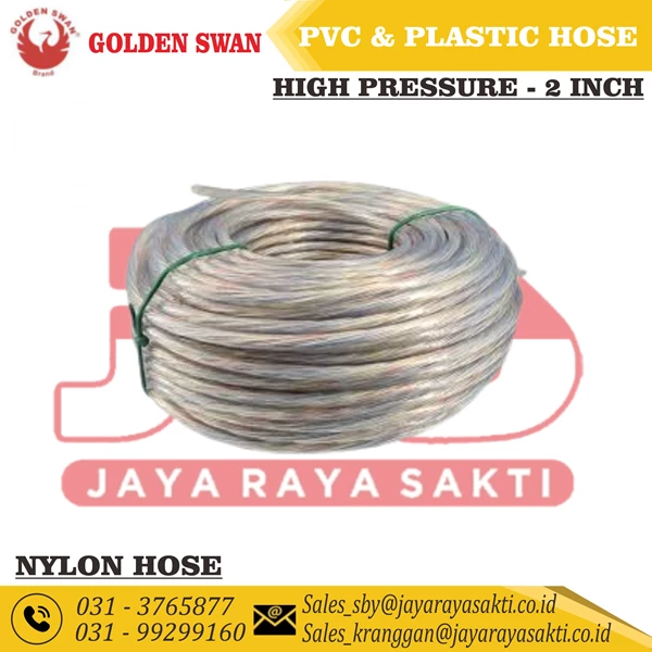 GOLDEN SWAN CLEAR THREAD NYLON PVC FIBER HOSE 2 INCH DIM HIPREX