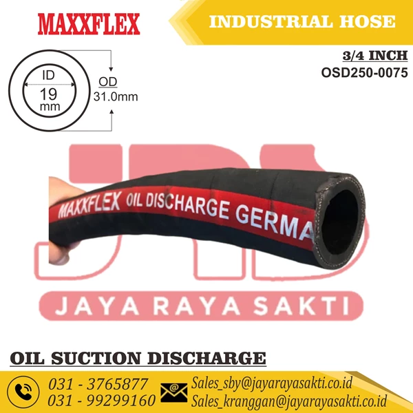 MAXXFLEX HOSE RUBBER THREAD OIL SUCTION DELIVERY OSD 19MM 3/4 INCH 17 BAR 250 PSI