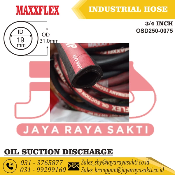MAXXFLEX HOSE RUBBER THREAD OIL SUCTION DELIVERY OSD 19MM 3/4 INCH 17 BAR 250 PSI