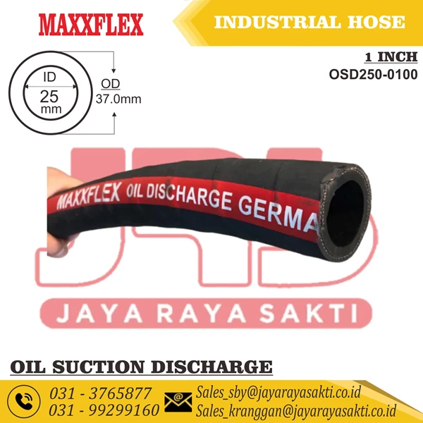 MAXXFLEX HOSE RUBBER THREAD OIL SUCTION DELIVERY OSD 25 MM 1 INCH 17 BAR 250 PSI