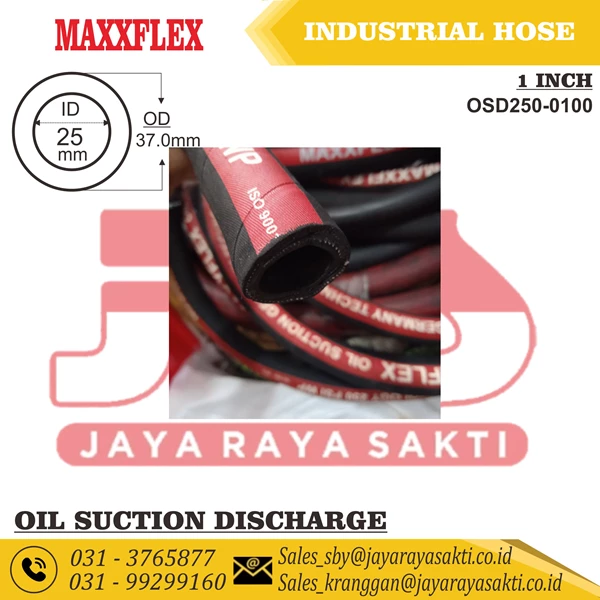 MAXXFLEX HOSE RUBBER THREAD OIL SUCTION DELIVERY OSD 25 MM 1 INCH 17 BAR 250 PSI