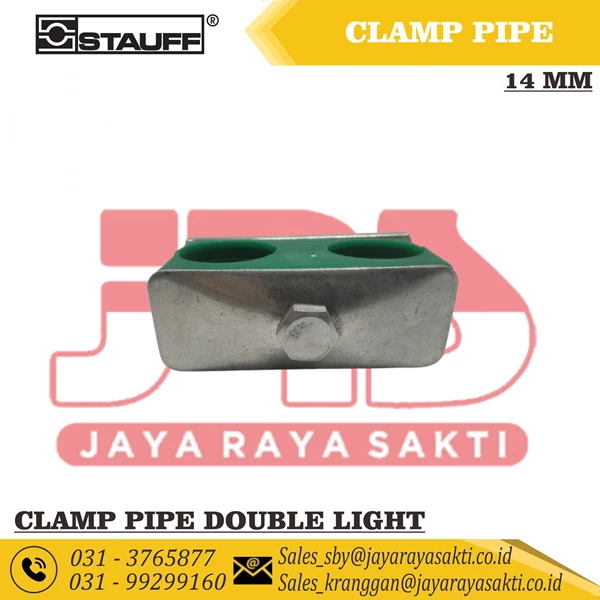 STAUFF CLAMP PIPE TUBING HYDRAULIC HOSE 14 MM SERIES LIGHT DOUBLE