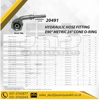 E90° METRIC 24° CONE O-RING - 20491